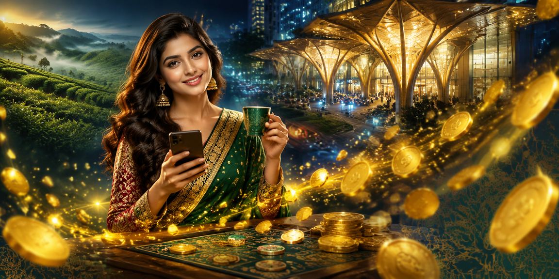 ঢাকার চা বাগান পরিবেশে আন্দার বাহার গেম উপভোগ করছেন একজন খেলোয়াড়