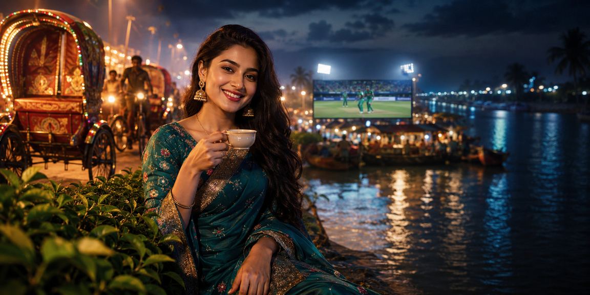 ঢাকার চা বাগানে ক্রিকেট বেটিং উপভোগ করছেন একজন ব্যবহারকারী