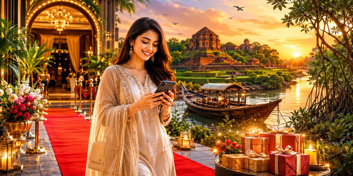 Mobile casino with a Sundarbans backdrop — Bangladeshi model